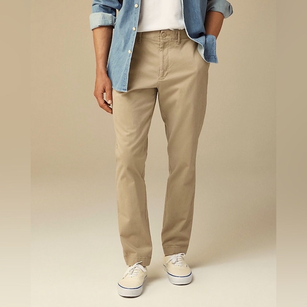 J.Crew 1040 Athletic Tapered-fit stretch chino pant Khaki size 30X32 NWT